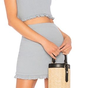 Privacy Please Milan Skirt in Dusty Blue